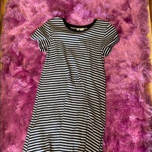 Black and White Striped Dress